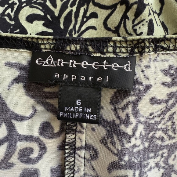 Connected Apparel Women's Y2K Midi Shift Dress Paisley Floral Size 6 - Picture 5 of 5